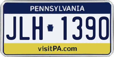 PA license plate JLH1390