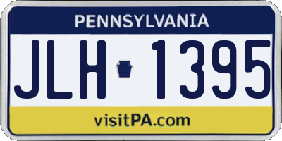 PA license plate JLH1395