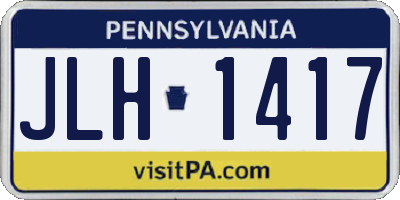 PA license plate JLH1417