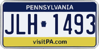 PA license plate JLH1493