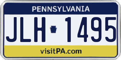 PA license plate JLH1495