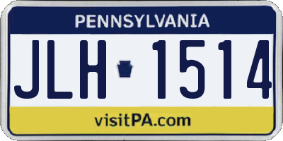 PA license plate JLH1514