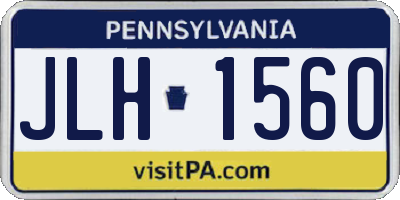 PA license plate JLH1560