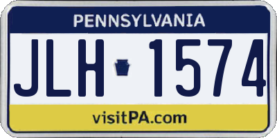 PA license plate JLH1574