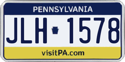 PA license plate JLH1578