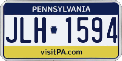 PA license plate JLH1594