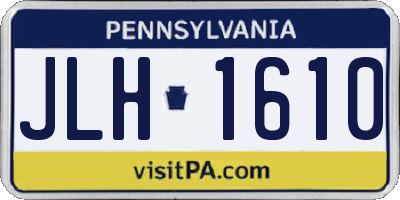 PA license plate JLH1610
