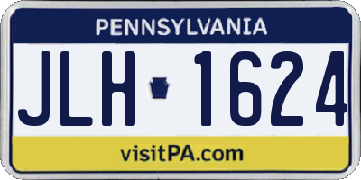 PA license plate JLH1624