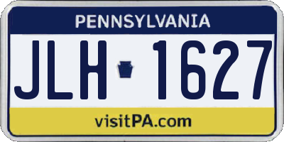 PA license plate JLH1627