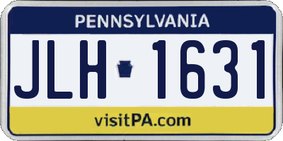 PA license plate JLH1631