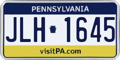 PA license plate JLH1645