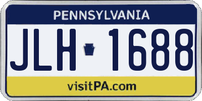 PA license plate JLH1688