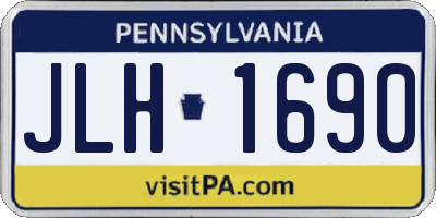 PA license plate JLH1690