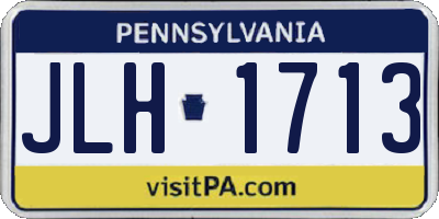PA license plate JLH1713