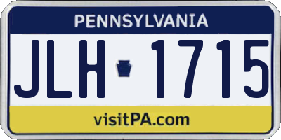 PA license plate JLH1715