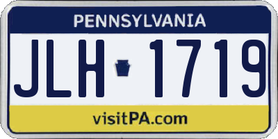 PA license plate JLH1719