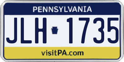 PA license plate JLH1735