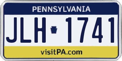 PA license plate JLH1741