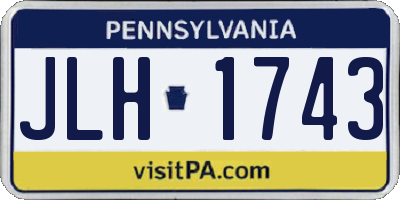 PA license plate JLH1743