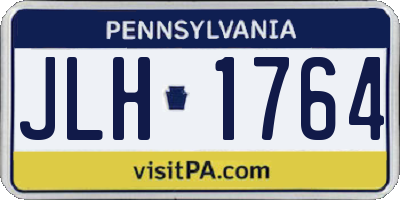 PA license plate JLH1764
