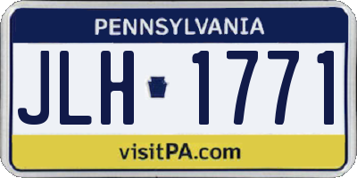 PA license plate JLH1771