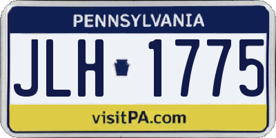 PA license plate JLH1775