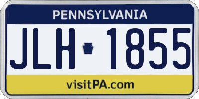 PA license plate JLH1855