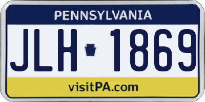 PA license plate JLH1869