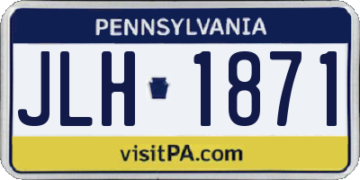 PA license plate JLH1871