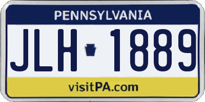 PA license plate JLH1889