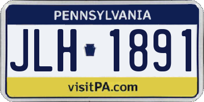 PA license plate JLH1891