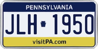 PA license plate JLH1950