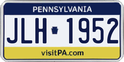 PA license plate JLH1952