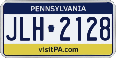 PA license plate JLH2128