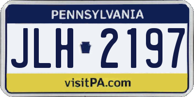 PA license plate JLH2197