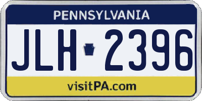 PA license plate JLH2396