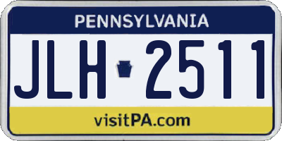 PA license plate JLH2511