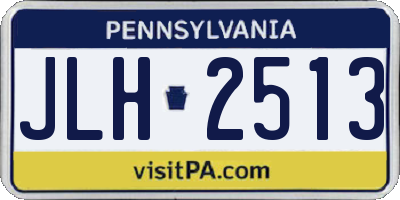 PA license plate JLH2513