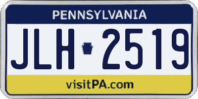 PA license plate JLH2519