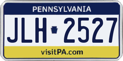 PA license plate JLH2527