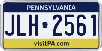 PA license plate JLH2561