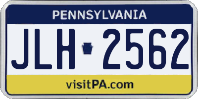 PA license plate JLH2562