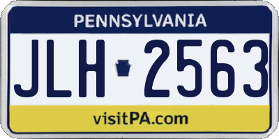 PA license plate JLH2563