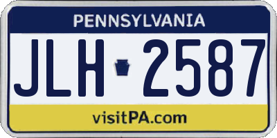 PA license plate JLH2587
