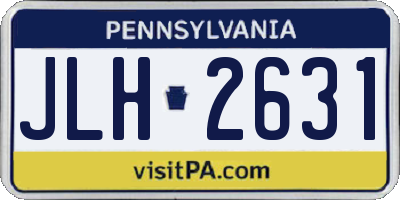 PA license plate JLH2631