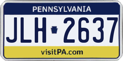 PA license plate JLH2637