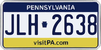 PA license plate JLH2638
