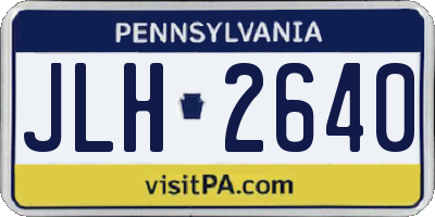 PA license plate JLH2640