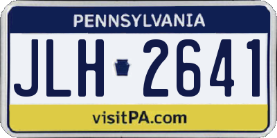 PA license plate JLH2641