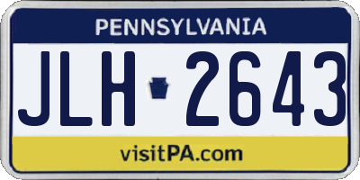 PA license plate JLH2643